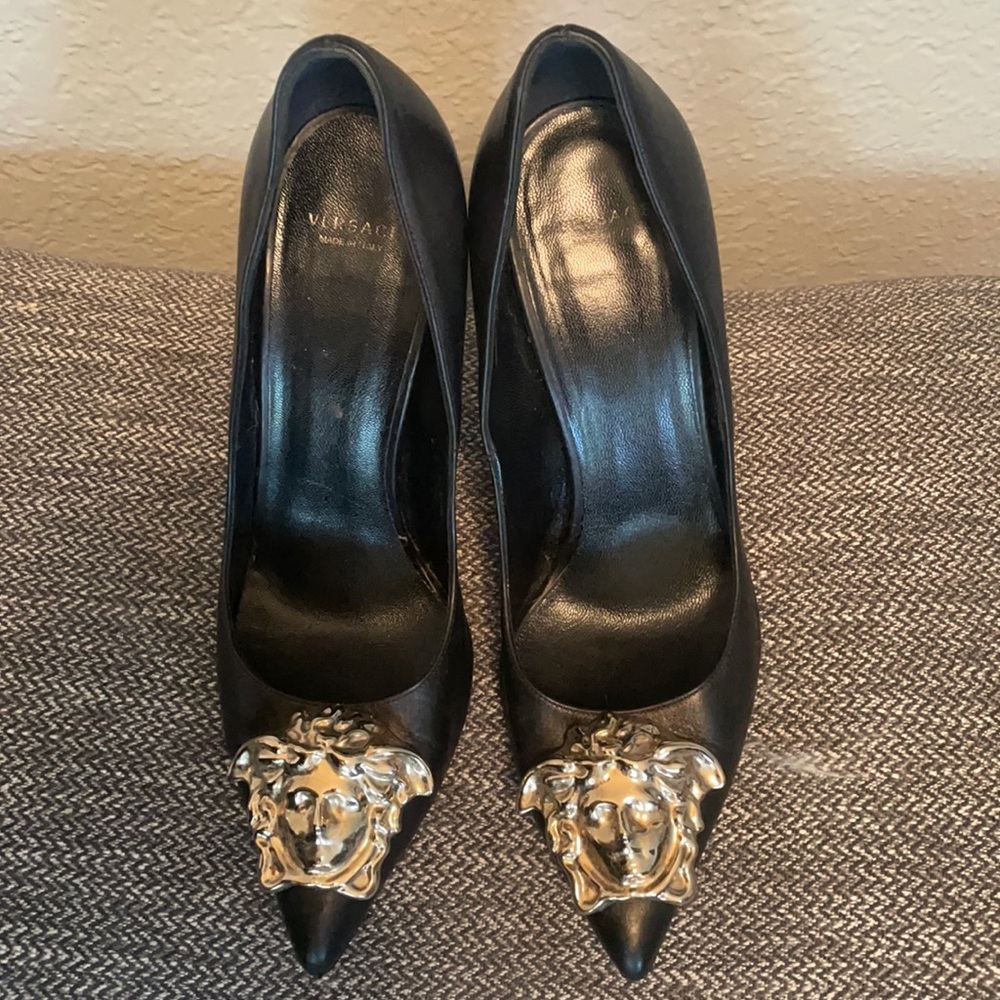 Iconic Authentic Black Versace Heels